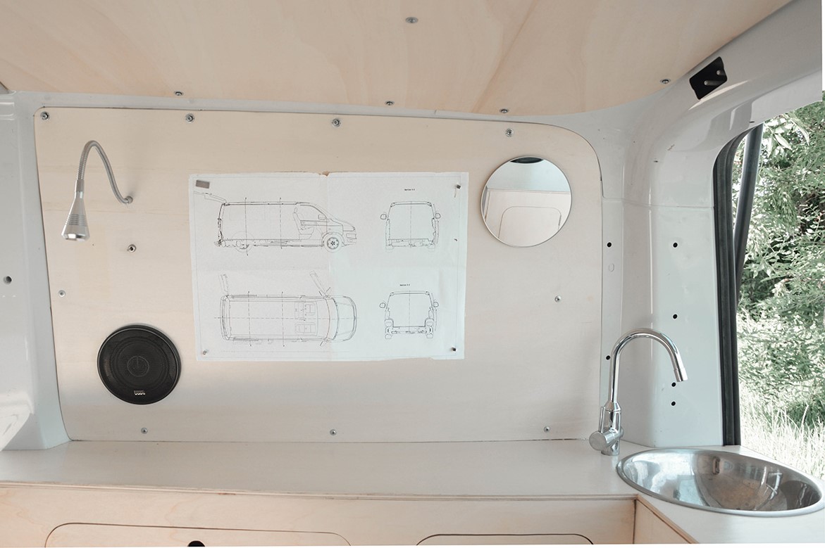 camper van magnetic wooden display panel